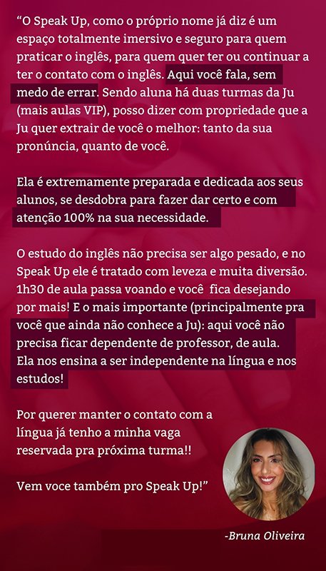 depoimentos Speak up 2023 - 2